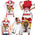 Custom Danmark Football Go Champions Family Matching Short Sleeve Bodycon Dress and Hawaiian Shirt Denmark Sporty Style