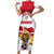 Custom Danmark Football Go Champions Family Matching Short Sleeve Bodycon Dress and Hawaiian Shirt Denmark Sporty Style