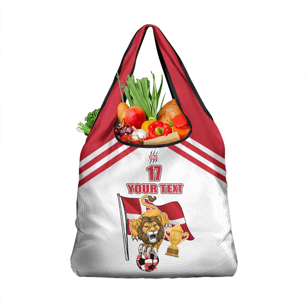 Custom Danmark Football Go Champions Grocery Bag Denmark Sporty Style