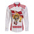 Custom Danmark Football Go Champions Long Sleeve Button Shirt Denmark Sporty Style