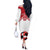 Custom Danmark Football Go Champions Off The Shoulder Long Sleeve Dress Denmark Sporty Style