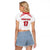 Custom Danmark Football Go Champions Raglan Cropped T Shirt Denmark Sporty Style