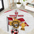 Custom Danmark Football Go Champions Round Carpet Denmark Sporty Style