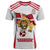 Custom Danmark Football Go Champions T Shirt Denmark Sporty Style