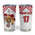 Custom Danmark Football Go Champions Tumbler Cup Denmark Sporty Style