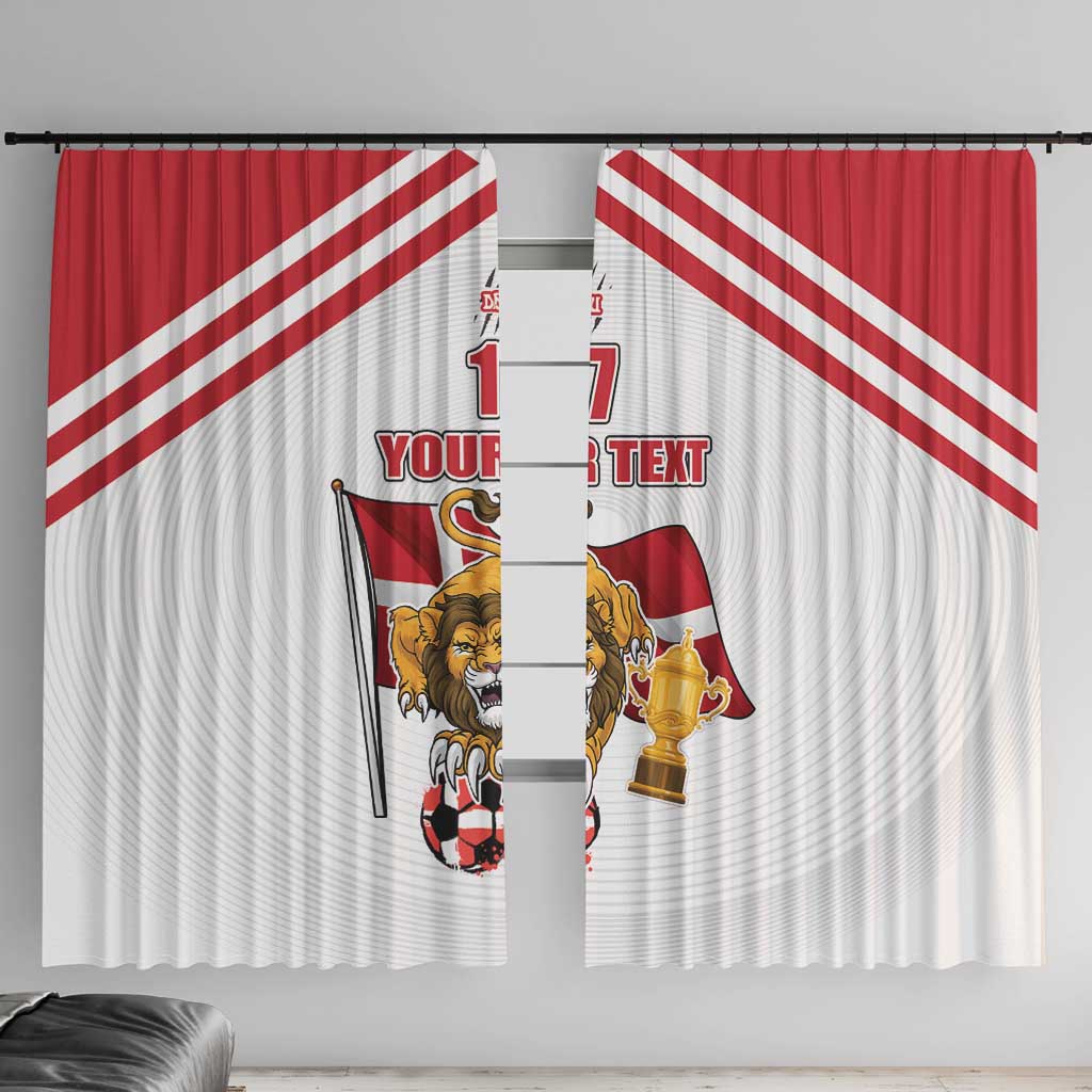 Custom Danmark Football Go Champions Window Curtain Denmark Sporty Style