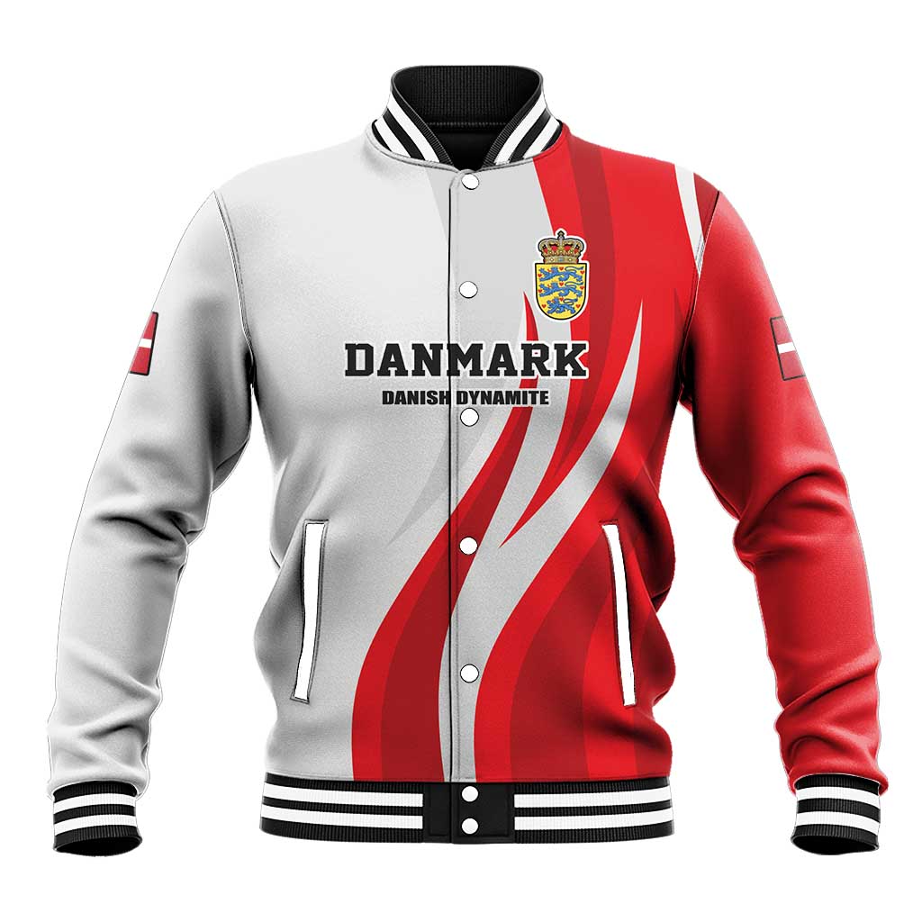 Personalized Danmark Football Baseball Jacket Denmark Sporty Style Danish Dynamite