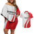 Personalized Danmark Football Couples Matching Off Shoulder Short Dress and Hawaiian Shirt Denmark Sporty Style Danish Dynamite