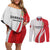 Personalized Danmark Football Couples Matching Off Shoulder Short Dress and Long Sleeve Button Shirt Denmark Sporty Style Danish Dynamite