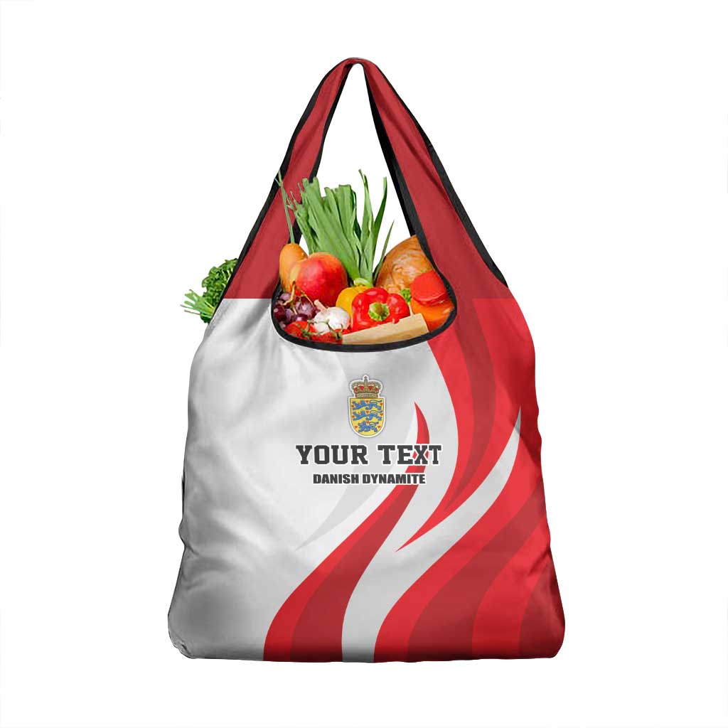 Personalized Danmark Football Grocery Bag Denmark Sporty Style Danish Dynamite