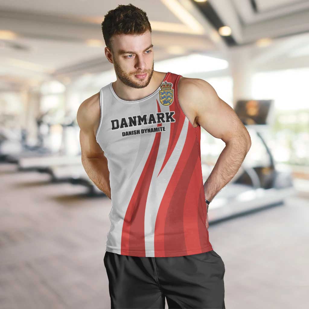 Personalized Danmark Football Men Tank Top Denmark Sporty Style Danish Dynamite