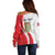 Personalized Danmark Football Off Shoulder Sweater Denmark Sporty Style Danish Dynamite