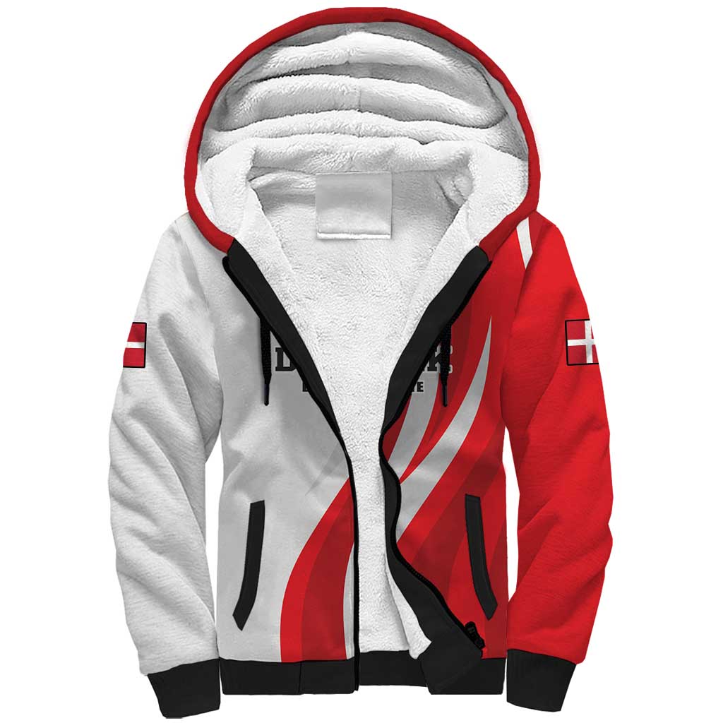 Personalized Danmark Football Sherpa Hoodie Denmark Sporty Style Danish Dynamite