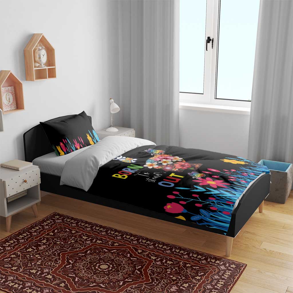 Born to Stand Out Autism Awareness Bedding Set Brain Mind and Yippee!