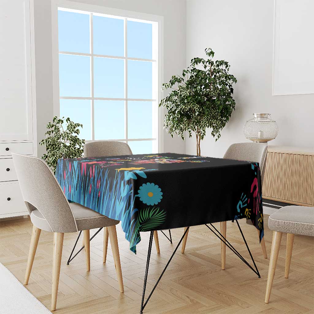 Born to Stand Out Autism Awareness Tablecloth Brain Mind and Yippee!
