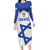 Custom Israel Football Go Champions Long Sleeve Bodycon Dress Sporty Style