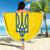 Custom Ukraine Football Beach Blanket Yellow Style