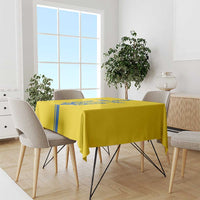 Custom Ukraine Football Tablecloth Yellow Style