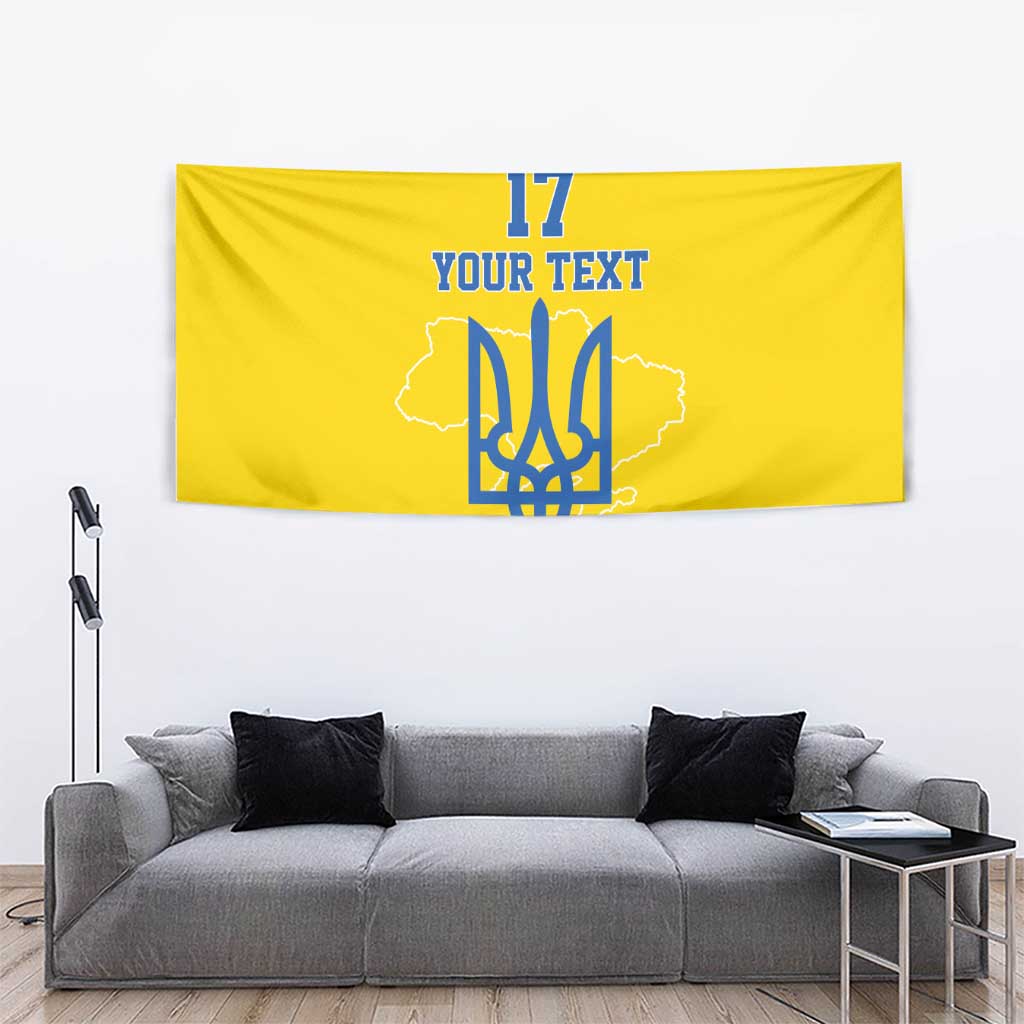 Custom Ukraine Football Tapestry Yellow Style