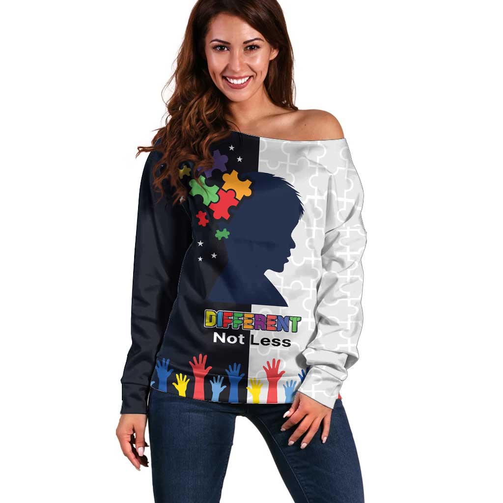 Personalized World Autism Awareness Day Off Shoulder Sweater 2th April