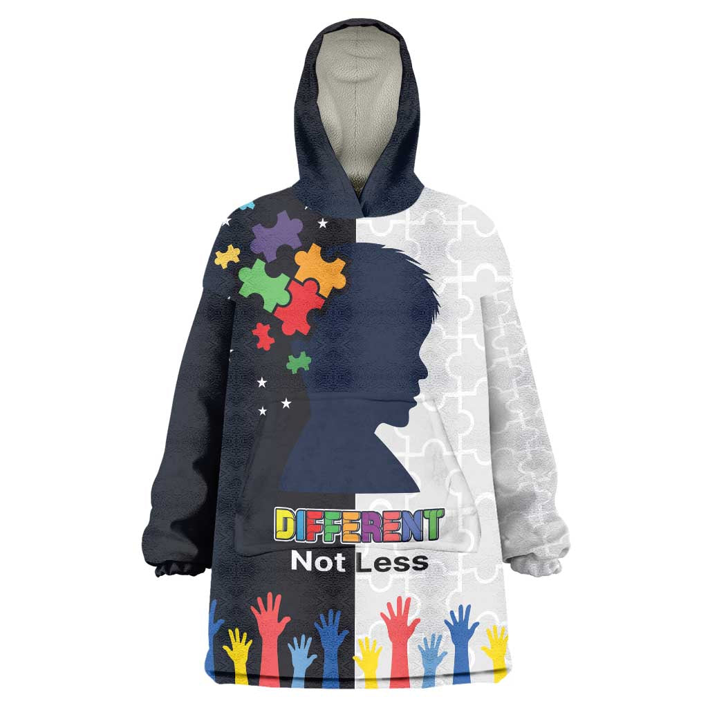 Personalized World Autism Awareness Day Wearable Blanket Hoodie 2th April