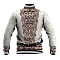 Danmark Traditional Patern with Daisy Baseball Jacket Danish Patern Simple Style