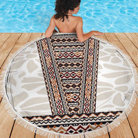 Danmark Traditional Patern with Daisy Beach Blanket Danish Patern Simple Style