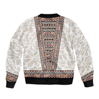 Danmark Traditional Patern with Daisy Bomber Jacket Danish Patern Simple Style
