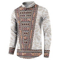 Danmark Traditional Patern with Daisy Button Sweatshirt Danish Patern Simple Style