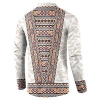 Danmark Traditional Patern with Daisy Button Sweatshirt Danish Patern Simple Style