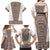 Danmark Traditional Patern with Daisy Family Matching Off Shoulder Maxi Dress and Hawaiian Shirt Danish Patern Simple Style