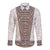 Danmark Traditional Patern with Daisy Long Sleeve Button Shirt Danish Patern Simple Style
