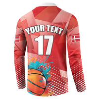 Custom Danmark Basketball Go Champions Button Sweatshirt Sporty Style