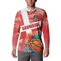 Custom Danmark Basketball Go Champions Button Sweatshirt Sporty Style