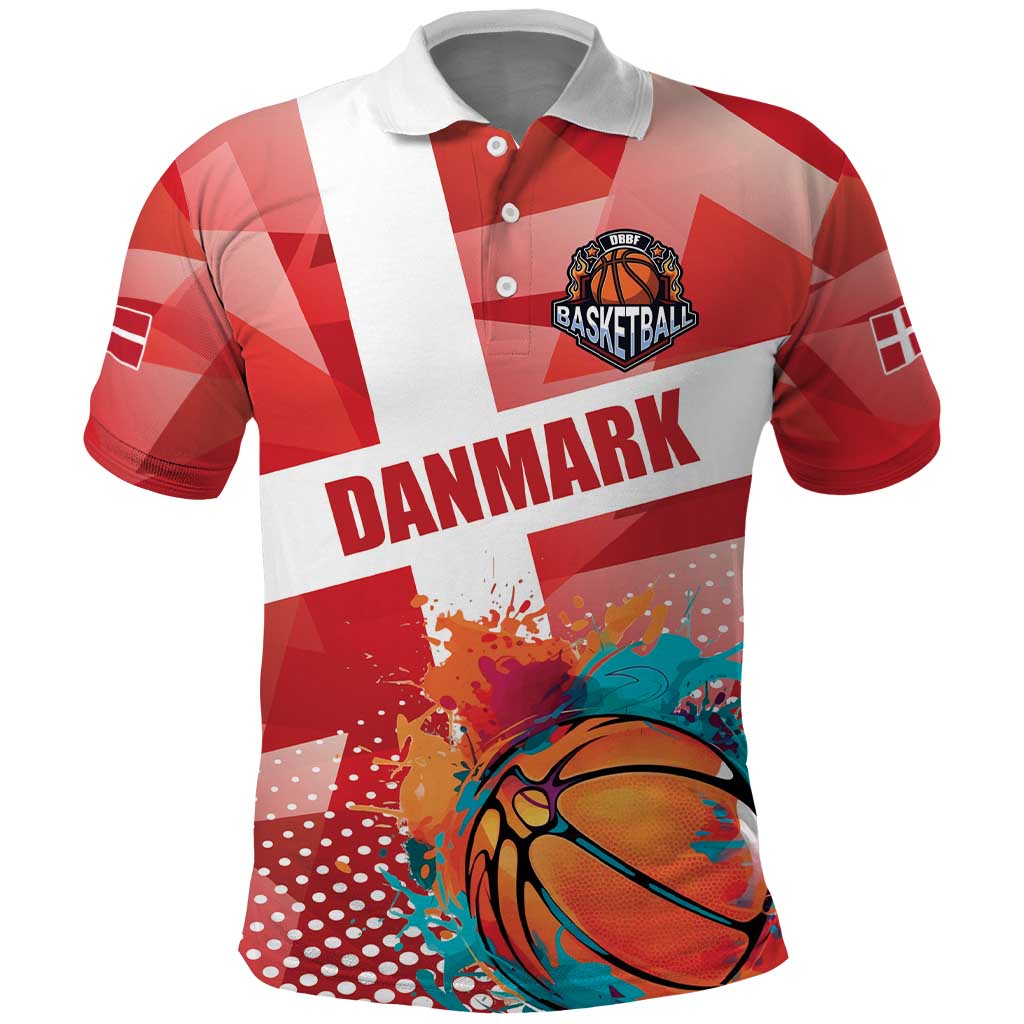 Custom Danmark Basketball Go Champions Polo Shirt Sporty Style