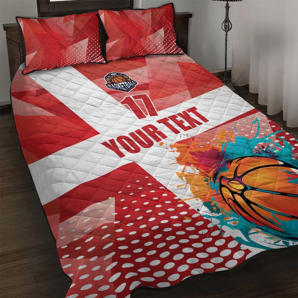 Custom Danmark Basketball Go Champions Quilt Bed Set Sporty Style