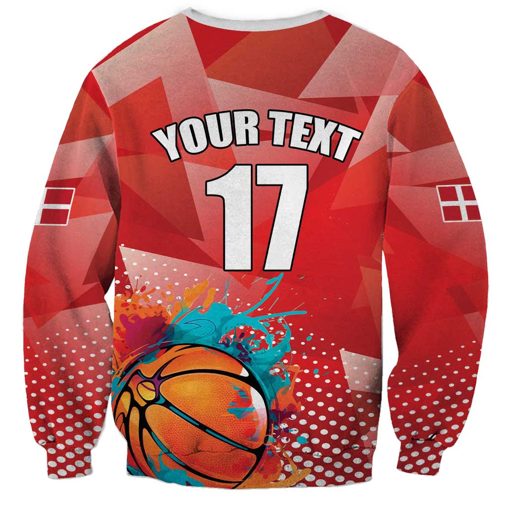 Custom Danmark Basketball Go Champions Sweatshirt Sporty Style