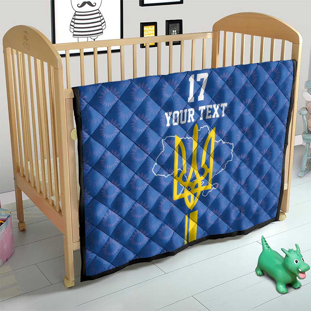 Custom Ukraine Football Quilt Blue Style