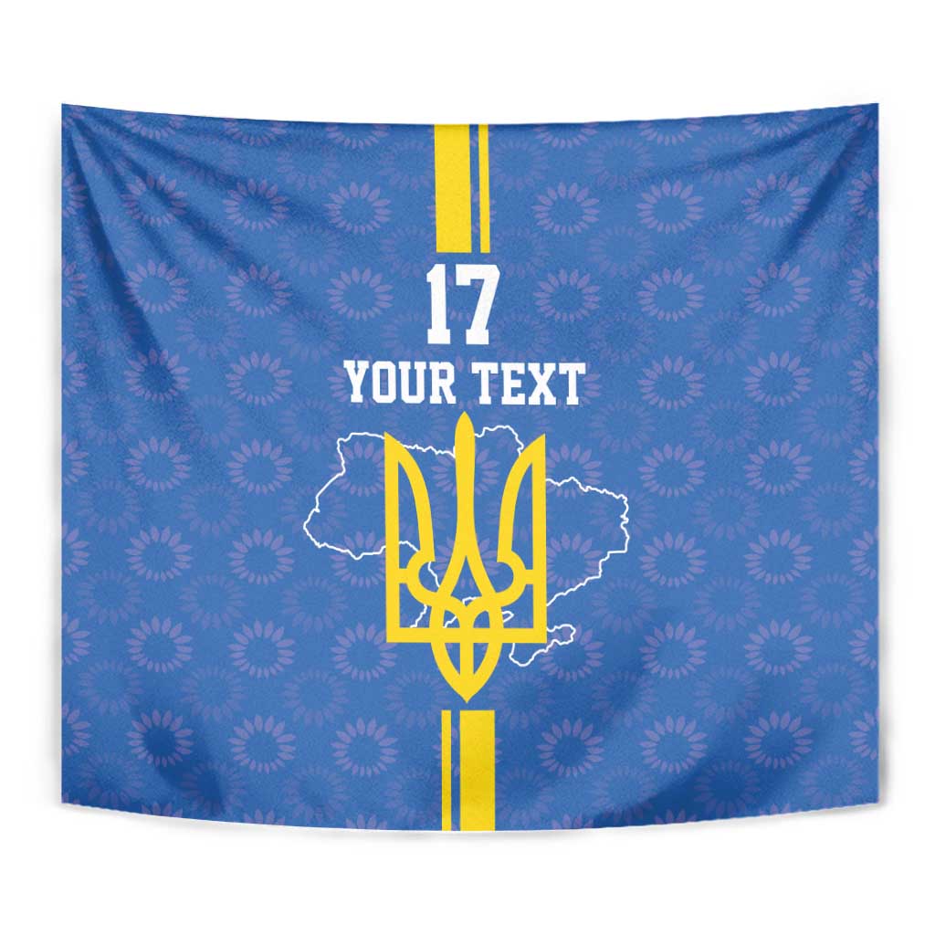 Custom Ukraine Football Tapestry Blue Style