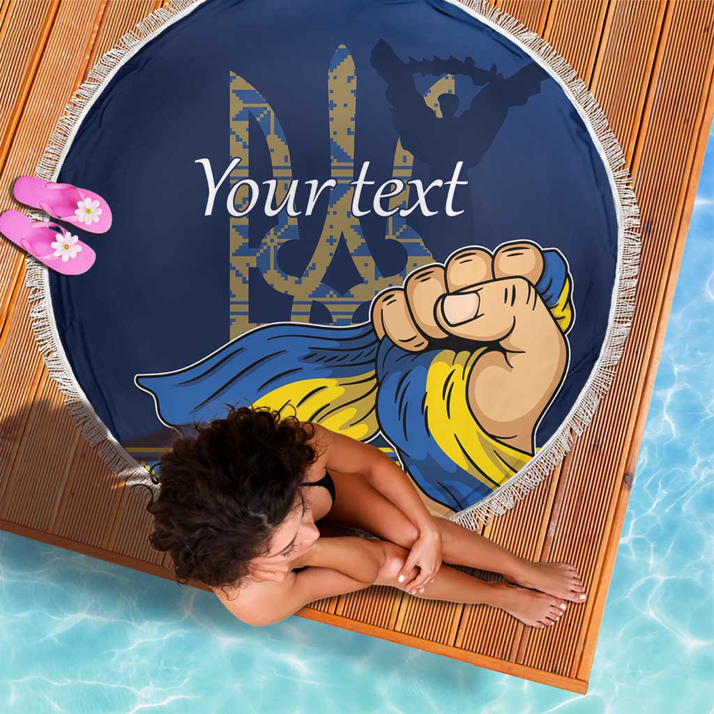Personalized Ukraine Independence Day Beach Blanket Monument Nezalezhnosti