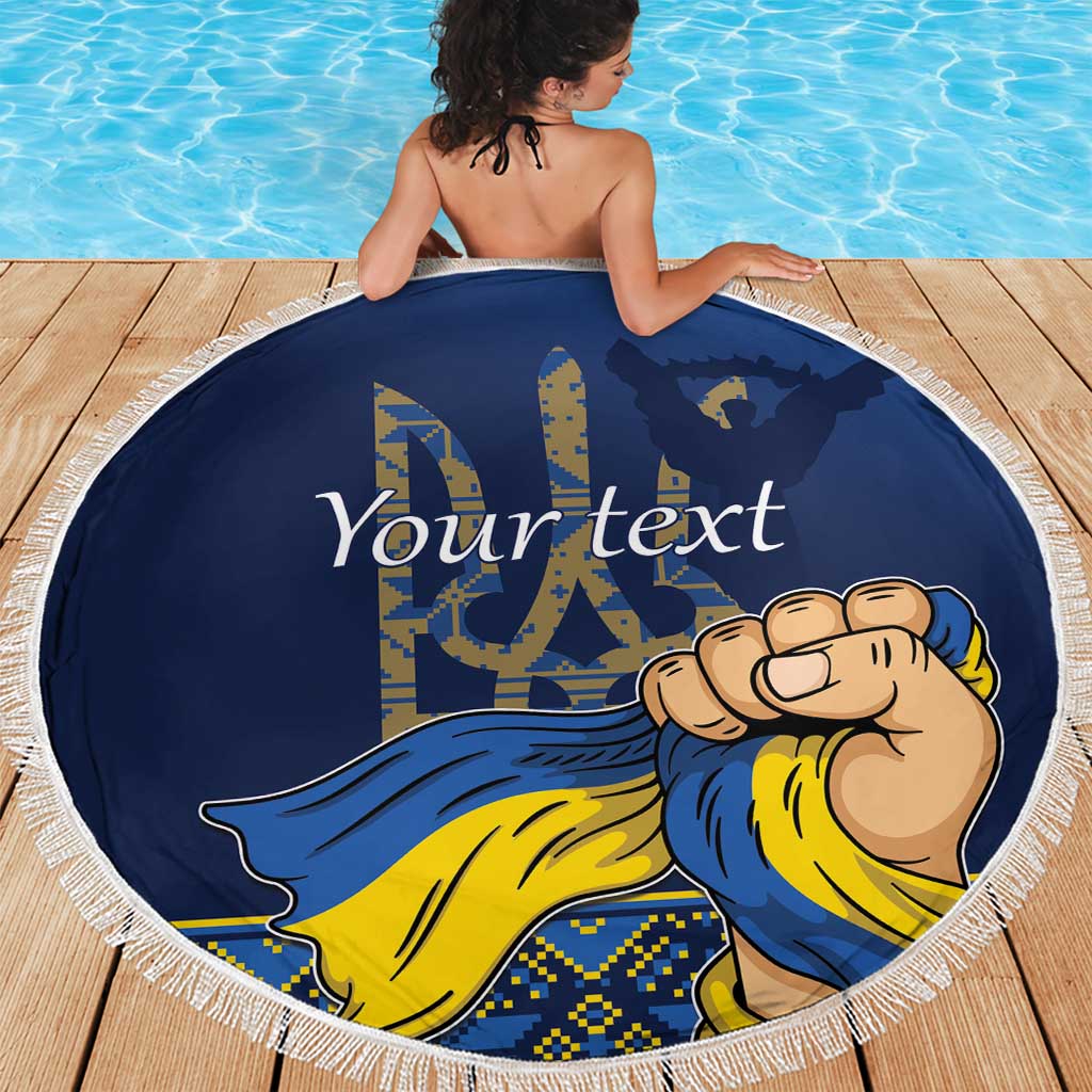 Personalized Ukraine Independence Day Beach Blanket Monument Nezalezhnosti