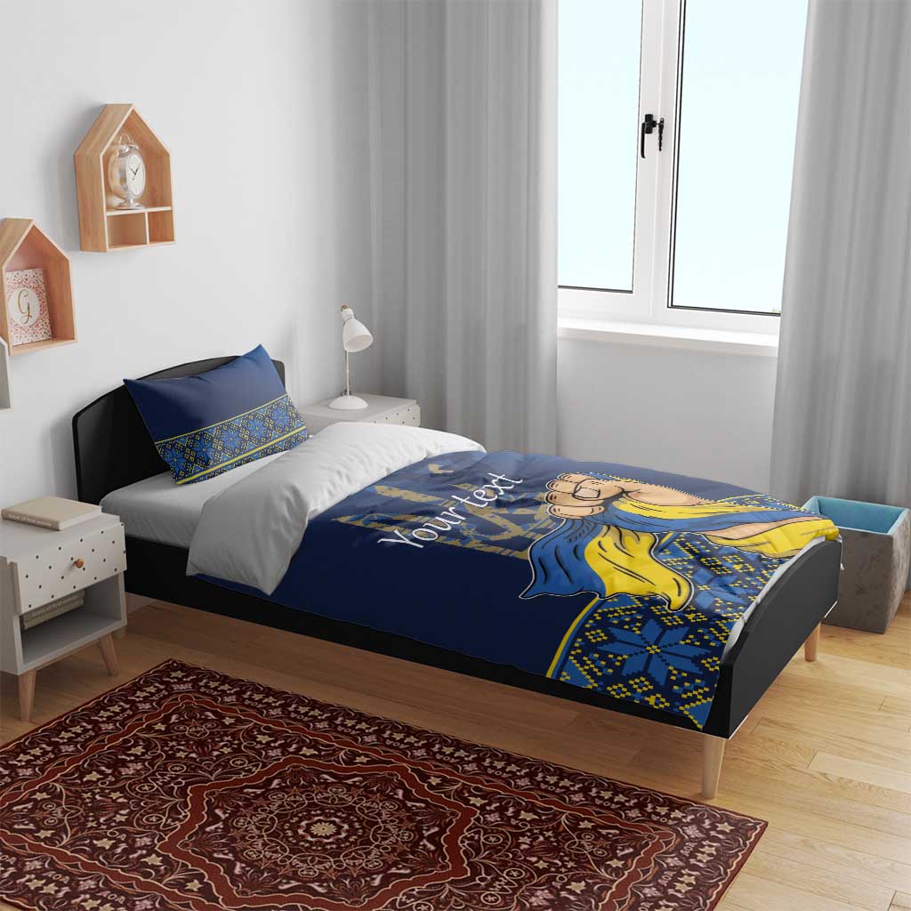 Personalized Ukraine Independence Day Bedding Set Monument Nezalezhnosti