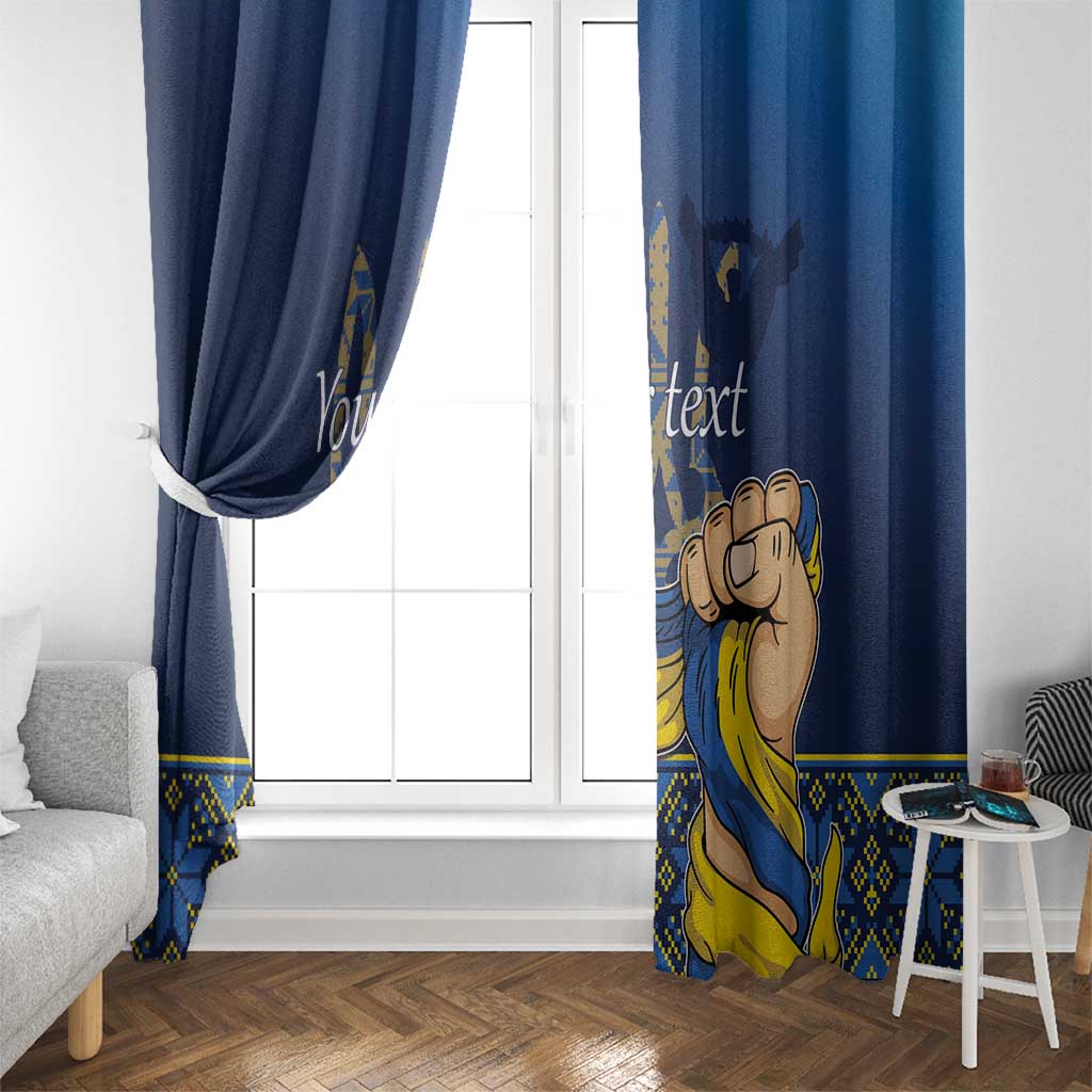 Personalized Ukraine Independence Day Window Curtain Monument Nezalezhnosti
