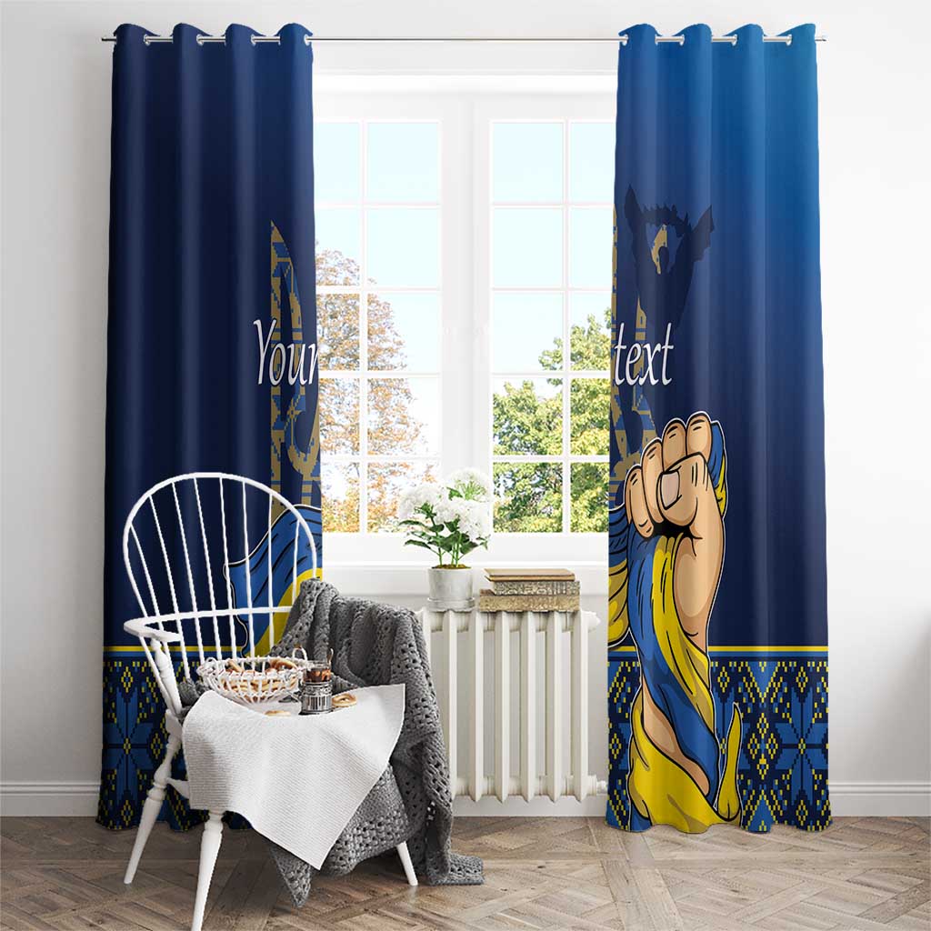 Personalized Ukraine Independence Day Window Curtain Monument Nezalezhnosti