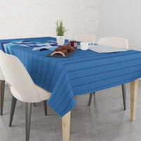 Custom Estonia Football Tablecloth Retro Jersey Blue Version