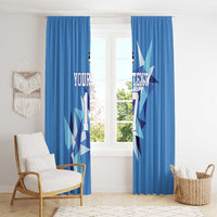 Custom Estonia Football Window Curtain Retro Jersey Blue Version