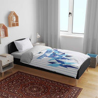 Custom Estonia Football Bedding Set Retro Jersey White Version
