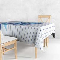 Custom Estonia Football Tablecloth Retro Jersey White Version