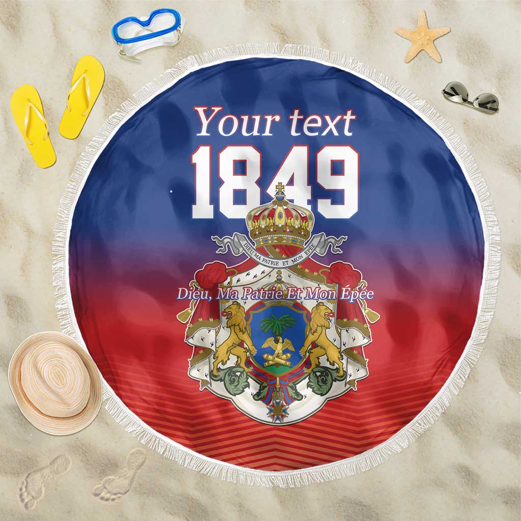 Personalized Haiti Second Empire Beach Blanket Anpi an Ayiti 1849-1859