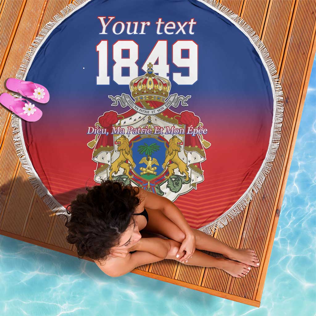 Personalized Haiti Second Empire Beach Blanket Anpi an Ayiti 1849-1859